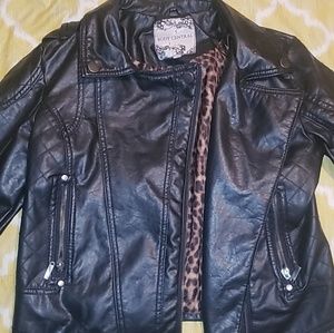 Pleather biker jacket